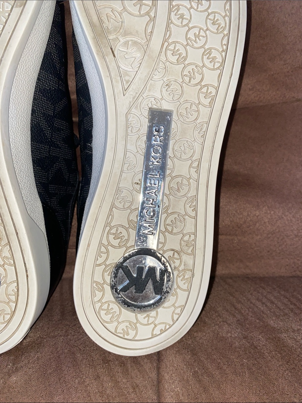 Michael Kors Black Low-Top MK Logo Sneakers - Picture 11 of 12
